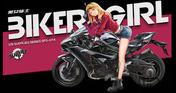 Resin Figure Kit 1/9 Biker Beauty Garage Resin Model Kit