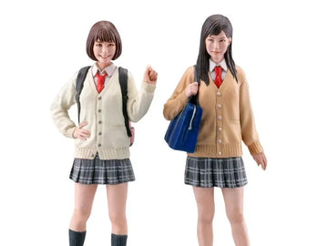 Resin Figure Kit 1/12 Student Girl JK set Garage Resin Figure Model Kit