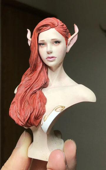 Resin Figure Kit Elf Bust Unpainted Garage Resin Kit
