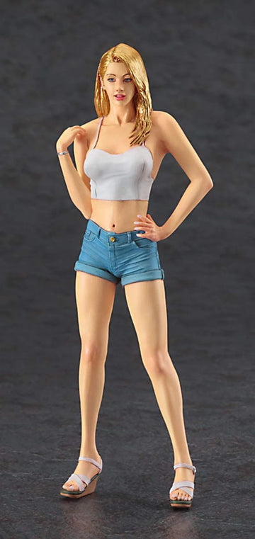 Resin Figure Kit 1/12 Brown hair Model Unpainted Garage Kit