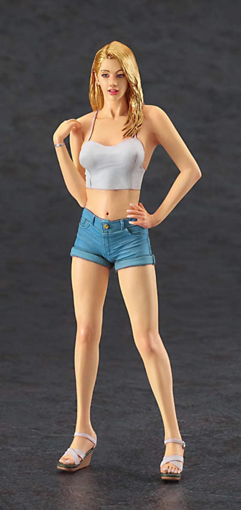 Resin Figure Kit 1/12 Brown hair Model Unpainted Garage Kit