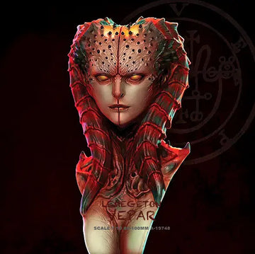 Resin Figure Kit 1/10 Lemegeton Bael Female Bust Unpainted Garage Resin Kit
