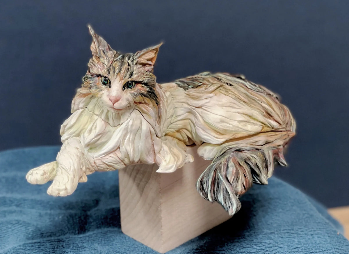 Resin Figure Kit Cat Animal Kit Unpainted Garage Resin Kit