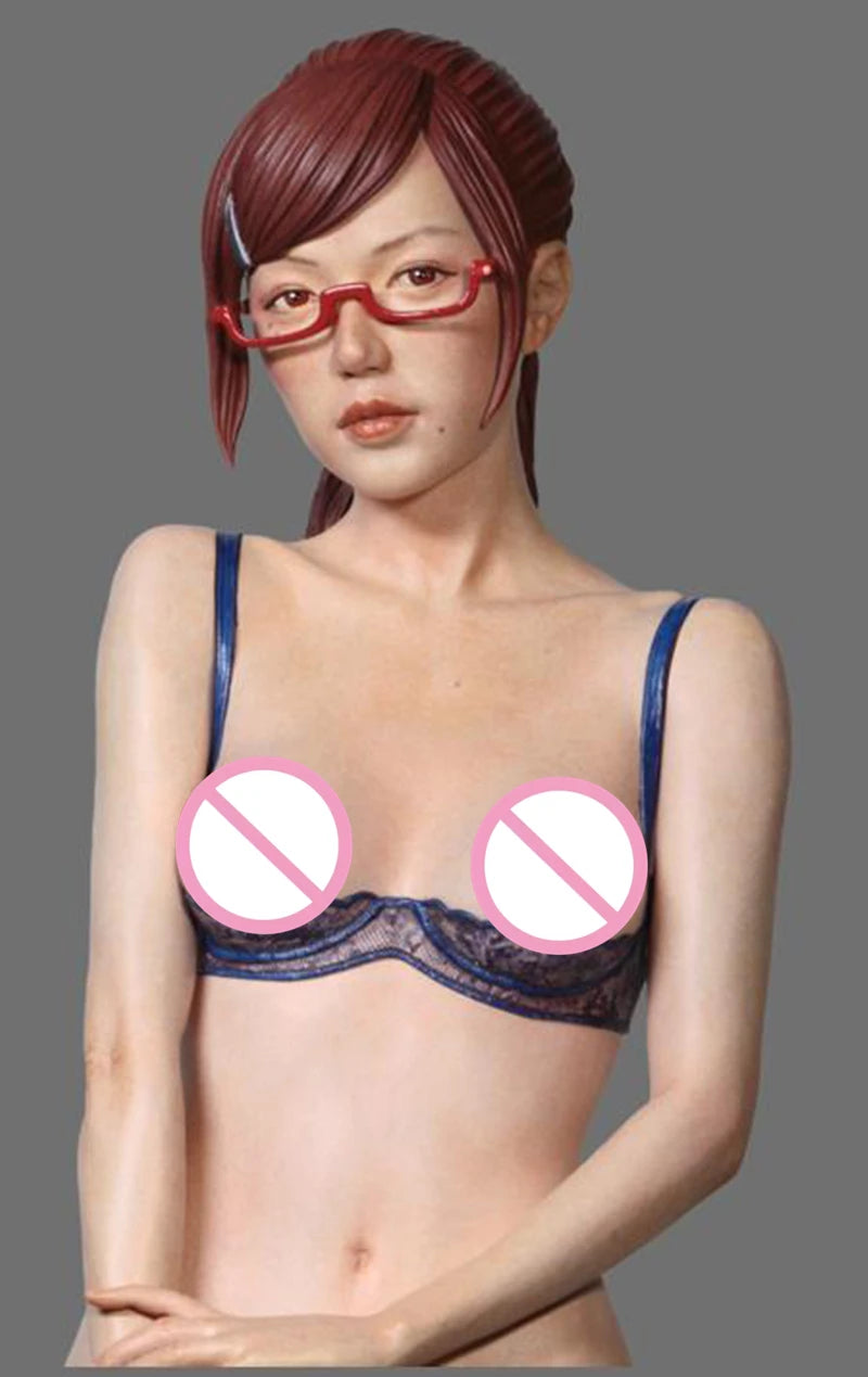 Resin Figure Kit 1/6 HQ06-01 Glasses Girl Unpainted Resin Kit