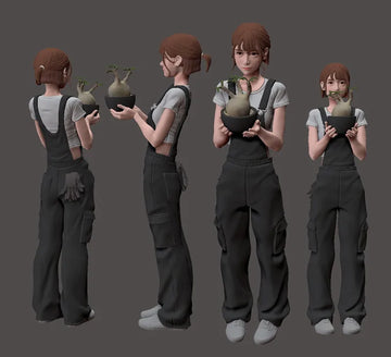 Resin Figure Kit 1/12 BOTANICU GIRL Unpainted Garage Resin Kit
