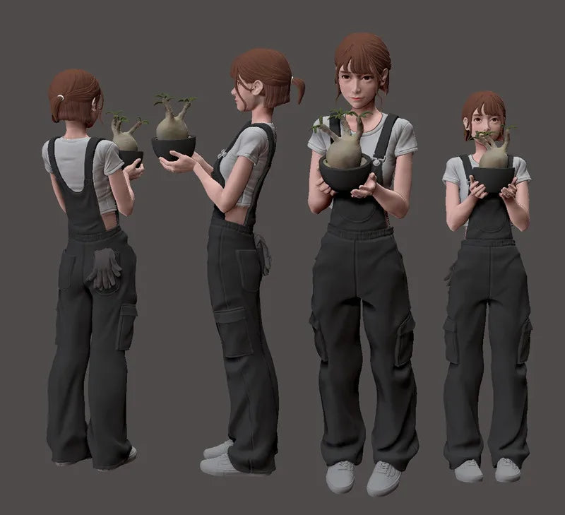 Resin Figure Kit 1/12 BOTANICU GIRL Unpainted Garage Resin Kit
