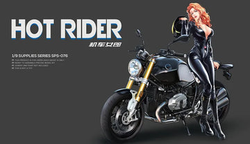 Resin Figure Kit 1/9 Moto Girl Garage Resin Model Kit