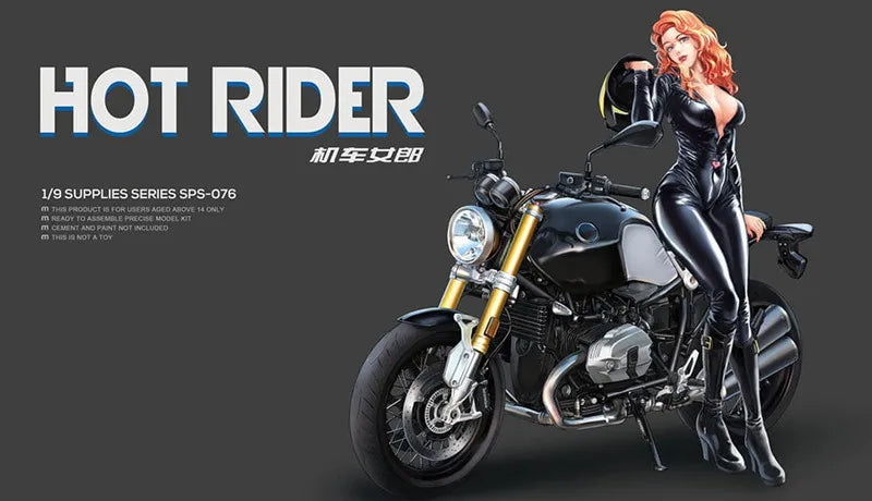 Resin Figure Kit 1/9 Moto Girl Garage Resin Model Kit