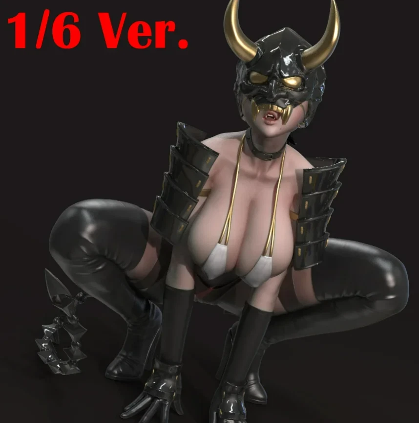 Resin Figure Kit 1/6 Oni Cat (clothes replaceable) Unpainted Garage Resin Kit