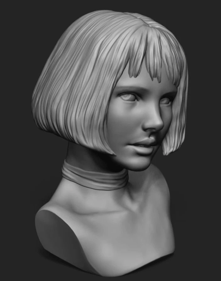 Resin Figure Kit Mathilda head Garage Resin Kit